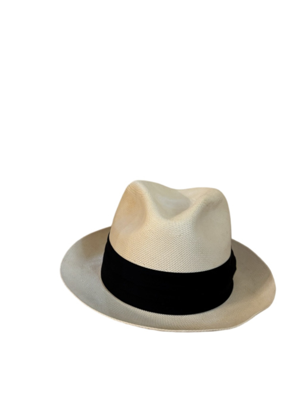 Men's Dobbs Beige & Black Shantung Panama Hat
